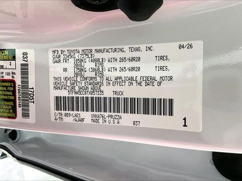 New 2026 Toyota Tundra Platinum AWD/4WD image 42