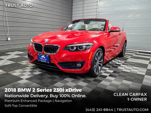 Used 2018 BMW 230i xDrive Convertible AWD/4WD image 1