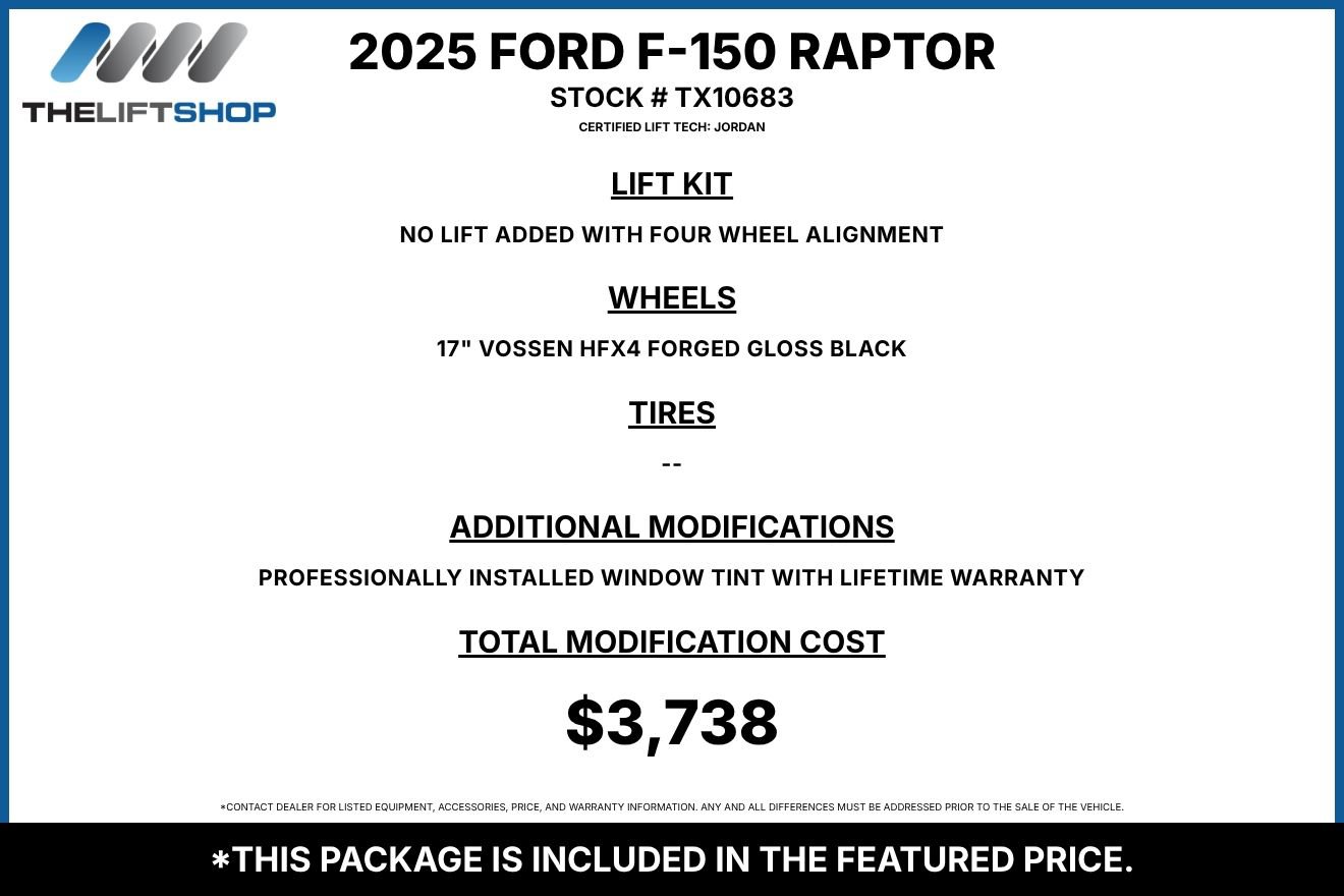 Used 2025 Ford F150 Raptor w/ Equipment Group 803A Raptor R AWD/4WD image 2