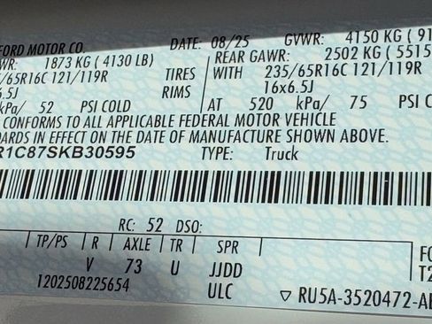 New 2025 Ford Transit 250 Base w/ Load Area Protection Package image 56