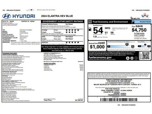 Used 2024 Hyundai Elantra Blue FWD image 9