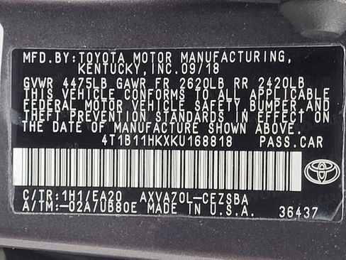 Used 2019 Toyota Camry SE FWD image 33