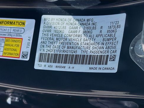 Certified 2024 Honda Civic Touring image 37