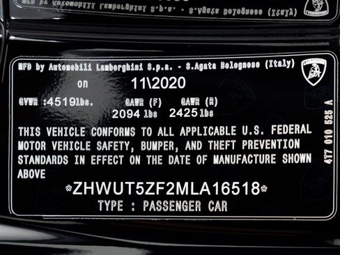 Used 2021 Lamborghini Huracan EVO RWD image 79