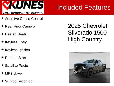 Used 2025 Chevrolet Silverado 1500 High Country w/ Midnight Edition AWD/4WD image 3