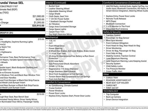 Certified 2024 Hyundai Venue SEL image 36