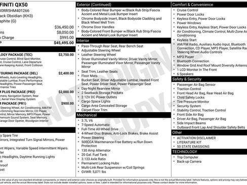 Used 2017 INFINITI QX50 AWD w/ Technology Package image 4