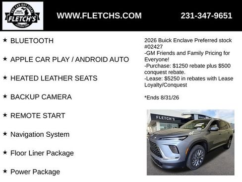 New 2026 Buick Enclave Preferred w/ Power Package AWD/4WD image 2