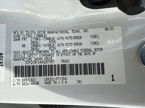 Used 2021 Toyota Tundra 1794 Edition RWD image 20