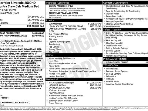 Used 2020 Chevrolet Silverado 2500 High Country w/ Z71 Off-Road Package AWD/4WD image 4