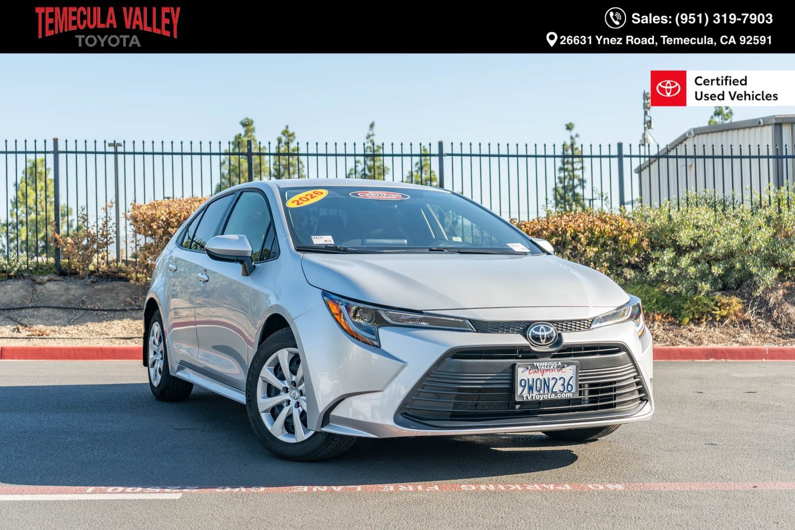 Certified 2026 Toyota Corolla LE FWD image 1