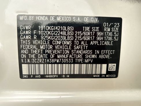 Used 2023 Honda HR-V LX image 2