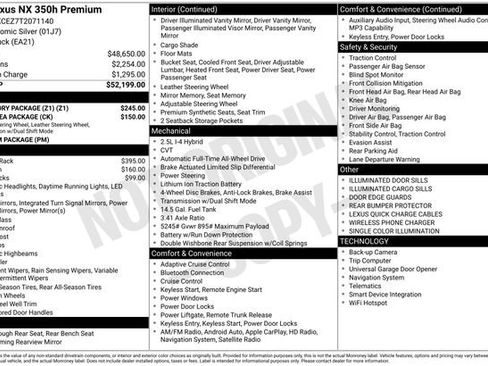 Used 2026 Lexus NX 350h AWD w/ Accessory Package (Z1) image 2