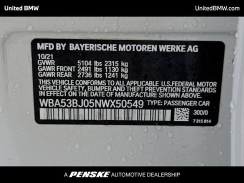 Used 2022 BMW 540i w/ M Sport Package image 15