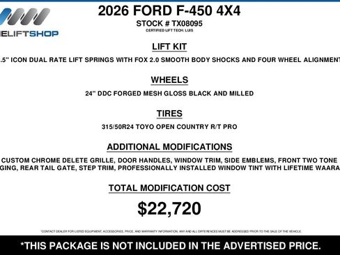 Used 2026 Ford F450 Platinum w/ FX4 Off-Road Package image 2