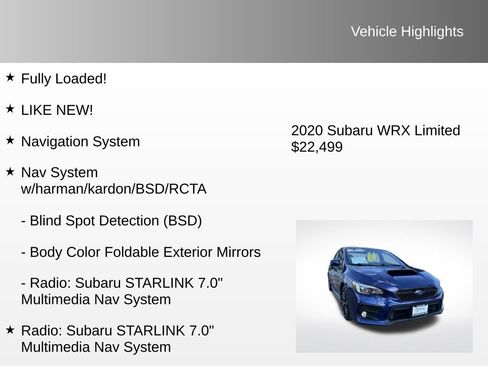 Used 2020 Subaru WRX Limited image 8