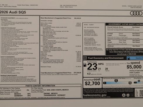 New 2026 Audi SQ5 Premium Plus AWD/4WD image 38