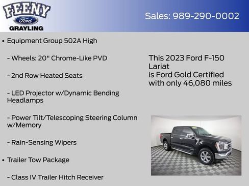 Certified 2023 Ford F150 Lariat w/ Equipment Group 502A High AWD/4WD image 13