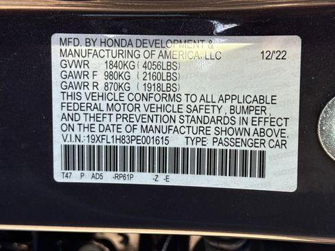 Certified 2023 Honda Civic Sport Touring image 29