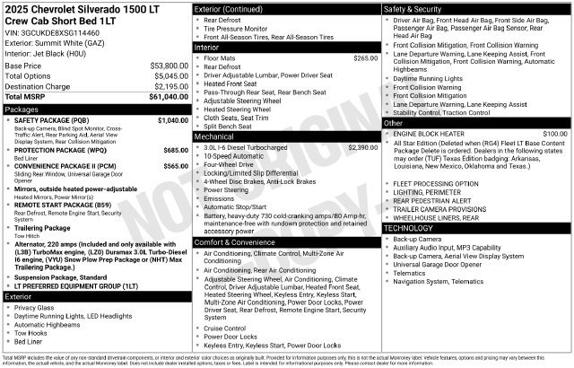 Used 2025 Chevrolet Silverado 1500 LT w/ Safety Package AWD/4WD image 41