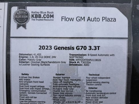 Used 2023 Genesis G70 3.3T AWD/4WD image 39