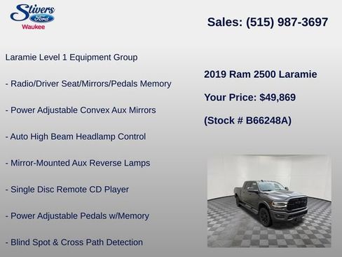 Used 2019 RAM 2500 Laramie w/ Night Edition AWD/4WD image 16