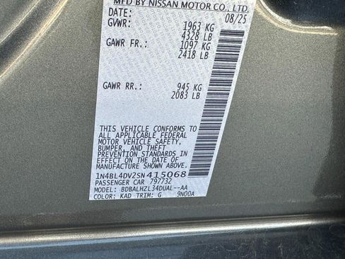 New 2025 Nissan Altima 2.5 SV w/ SV Special Edition Package image 15