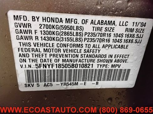 Used 2005 Honda Pilot EX-L image 20