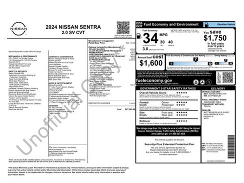 Used 2024 Nissan Sentra SV w/ SV Premium Package FWD image 4
