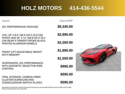 Used 2022 Chevrolet Corvette Stingray Premium Cpe w/ Z51 Performance Package RWD image 5