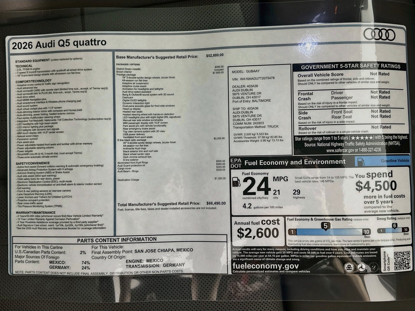 New 2026 Audi Q5 Prestige AWD/4WD image 48