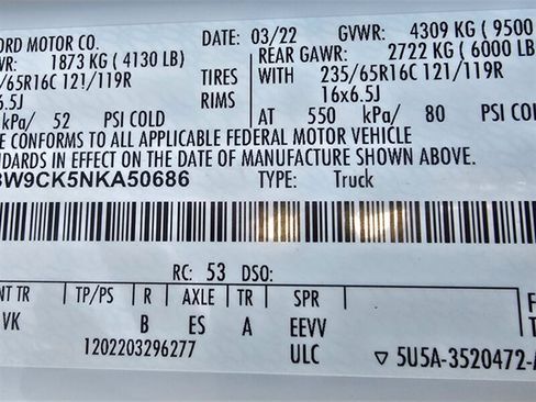 Used 2022 Ford E-Transit Medium Roof RWD image 11
