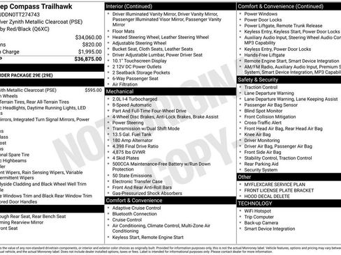 New 2026 Jeep Compass Trailhawk AWD/4WD image 29