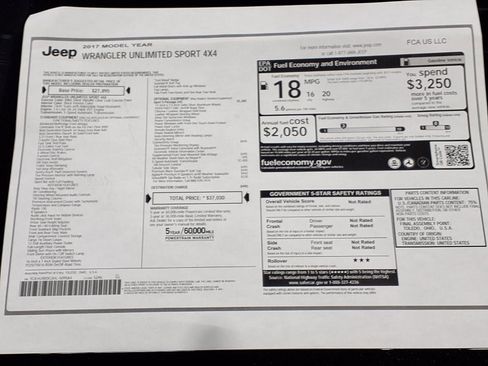Used 2017 Jeep Wrangler Unlimited Sport w/ Quick Order Package 24S AWD/4WD image 21