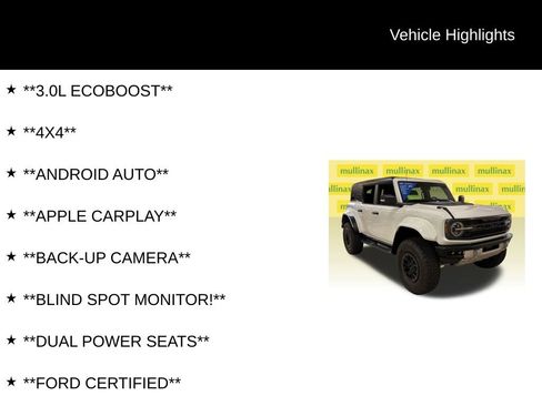 Used 2025 Ford Bronco Raptor AWD/4WD image 12