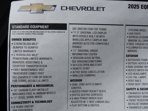 Used 2025 Chevrolet Equinox RS w/ Safety and Technology Package image 30