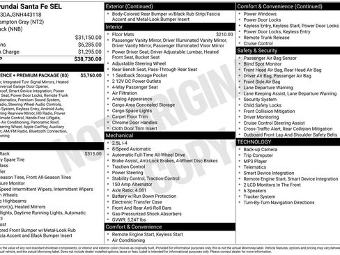 Certified 2022 Hyundai Santa Fe SEL w/ Convenience + Premium Package AWD/4WD image 29