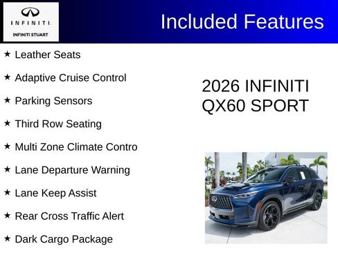 Certified 2026 INFINITI QX60 Sport w/ Dark Cargo Package AWD/4WD image 3