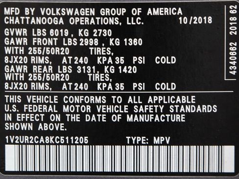 Used 2019 Volkswagen Atlas SE w/ Towing Package AWD/4WD image 35