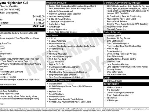 Used 2022 Toyota Highlander XLE FWD image 37
