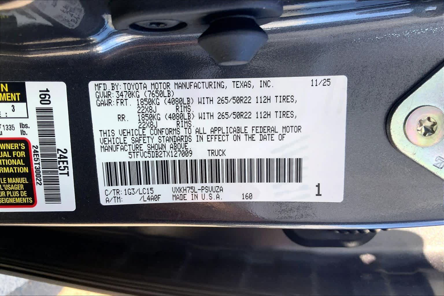 New 2026 Toyota Tundra Capstone AWD/4WD image 22
