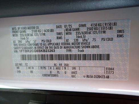 New 2025 Ford Transit 250 148 Medium Roof Extended AWD w/ Load Area Protection Package image 18