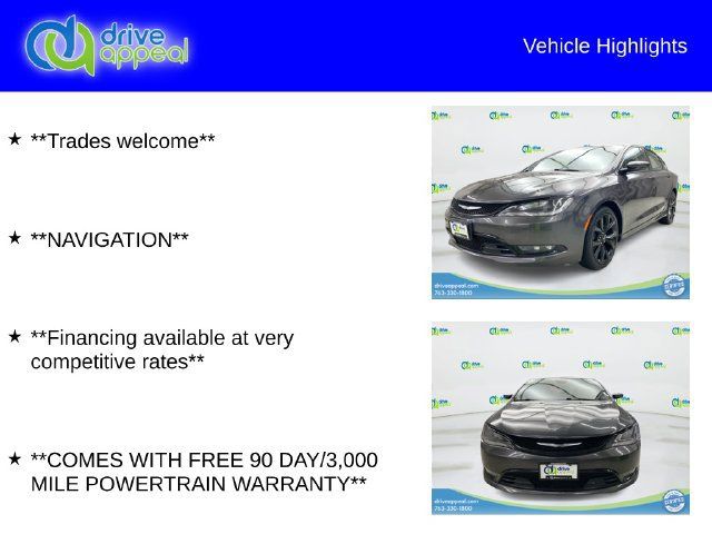 Used 2015 Chrysler 200 S w/ Navigation & Sound Group I AWD/4WD image 12