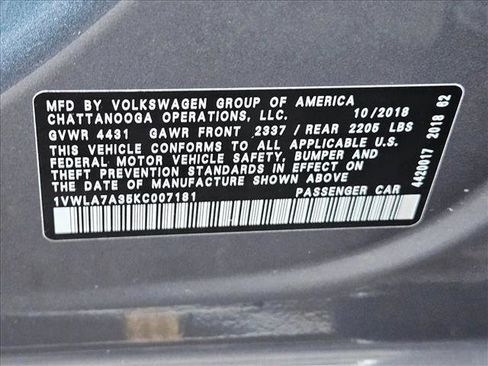 Used 2019 Volkswagen Passat 2.0T Wolfsburg image 21