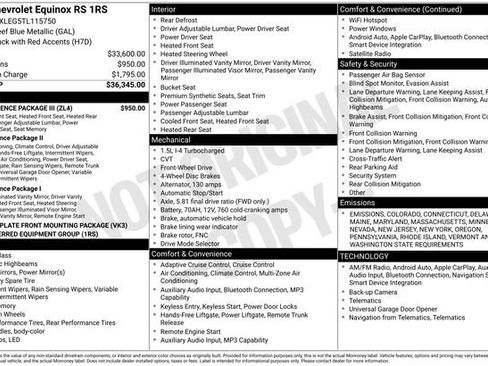 New 2026 Chevrolet Equinox RS w/ Convenience Package III image 5