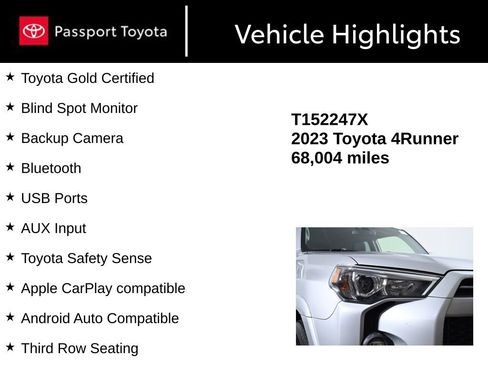 Certified 2023 Toyota 4Runner SR5 AWD/4WD image 13