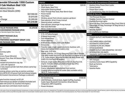 Used 2020 Chevrolet Silverado 1500 Custom w/ Custom Value Package AWD/4WD image 45