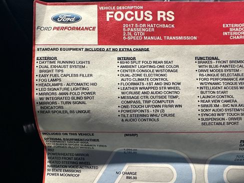 Used 2017 Ford Focus RS AWD/4WD image 43