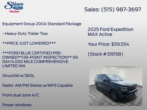 Certified 2025 Ford Expedition Max Active AWD/4WD image 8