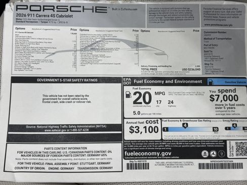 Certified 2026 Porsche 911 Carrera 4S AWD/4WD image 61